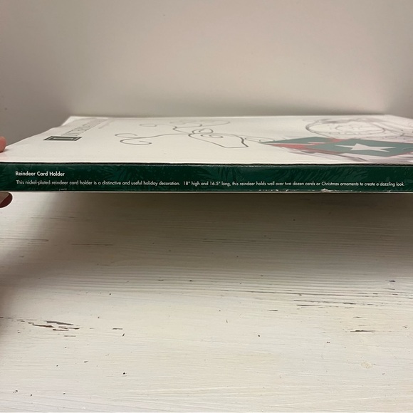 International Silver Co. Wire Christmas Card Holder In Reindeer Shape 18 x 16.5 - Picture 3 of 11